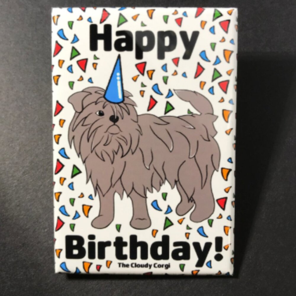 Affenpinscher Dog Birthday Celebration Magnet 2x3" Handmade Party Decor Gifts
